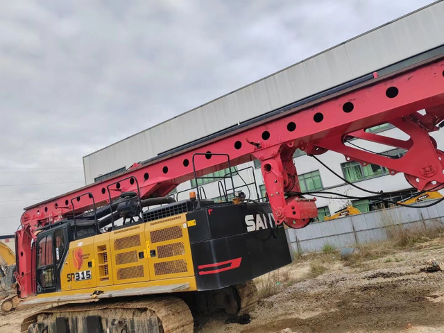 Used SANY SR315-S 315kN·m Rotary Piling Rig For Bridge Foundation Construction