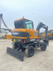 Hyundai 60 Wheeled Excavator, authorized agent supply, compact fuel-saving for municipal works.